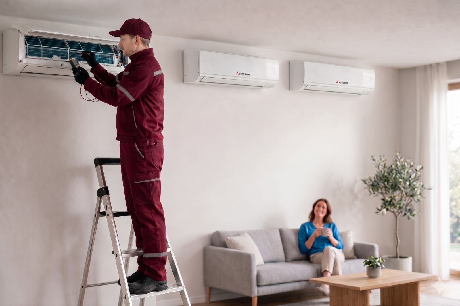 Instalación de aire acondicionado Mitsubishi